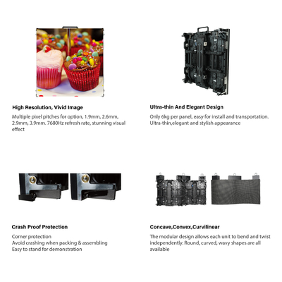 7680hz IRCF Series Indoor Flexible Led Panels IP Rating Front/Rear IP40/IP21 for Crisp Visuals