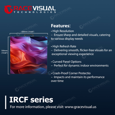 IRCF Series Indoor Flexible LED Display Panels – 7680Hz Refresh Rate | Soft Modules for Curved & Creative Installations