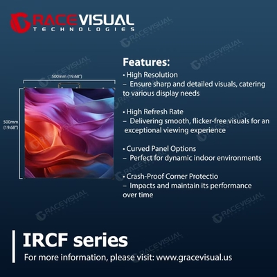 Curved LED Panels Stackable Flexible 90° Corners -30°C-60°C Operating Range 20-Layer Stacking Front/Rear Serviceability