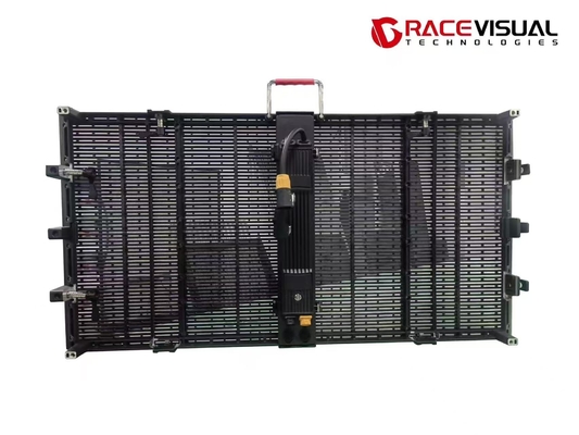 P3.9-7.8mm Transparent Outdoor Rental LED Display 1Mx0.5M 7680Hz Refresh Rate 5000nits Brightness