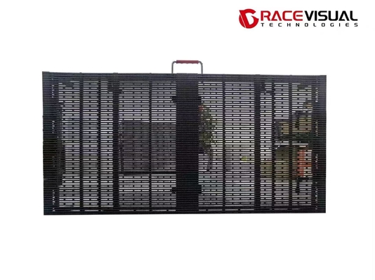 P3.9-7.8mm Transparent Outdoor Rental LED Display 1Mx0.5M 7680Hz Refresh Rate 5000nits Brightness