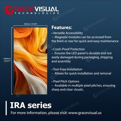 IRA Series P3.9 Professional Rental LED Display System 600nits High Brightness | 7680Hz Ultra-Smooth Refresh Rate | 500×1000mm Modular Design