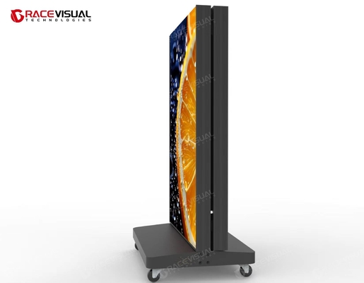 Small Size Indoor Floor-standing Foldable LED Display Poster Screen, Easy Storage, Convenient Transportation