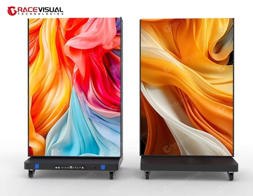 Small Size Indoor Floor-standing Foldable LED Display Poster Screen, Easy Storage, Convenient Transportation
