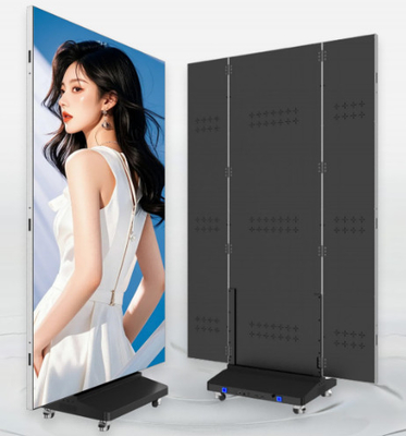 Trifoldable Indoor LED Poster Display is seamless and  brilliant with ideal for luxury retail exhibitions and hospitality