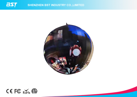 Ball Shape Curved LED Screen For Shopping Malls , Entertainment Venues