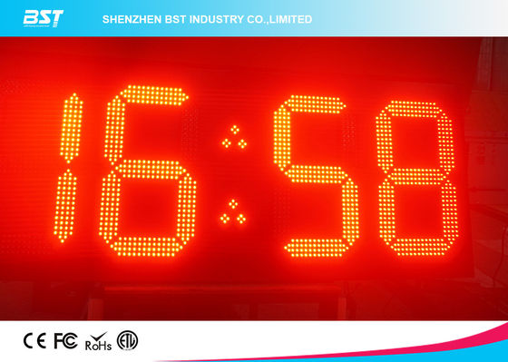 buy Double Sided Red Led Clock Display For Outdoor Sports , High Accuracy online manufacturer