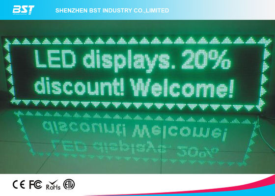 buy Front Service Green LED Moving Message Display P10 Outdoor Full Color Led Display online manufacturer