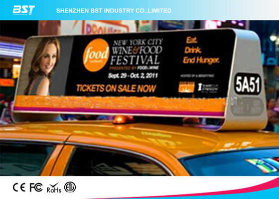 buy High Density P5 Taxi Led Display 1R1G1B , Taxi Roof Advertising Signs online manufacturer