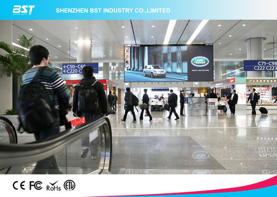 buy Aluminum Alloy / Steel Giant P4 SMD2121 indoor Advertising LED Screen For Airport online manufacturer