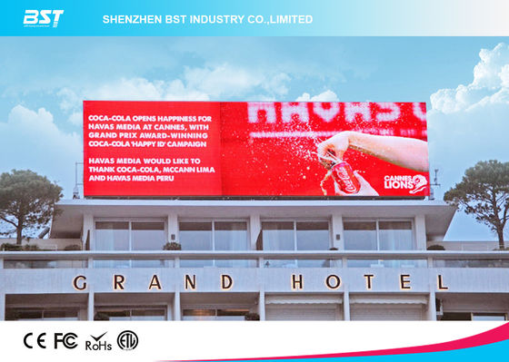 buy High Brightness Outdoor Advertising Led Display Screen 16mm For Building / Airport online manufacturer