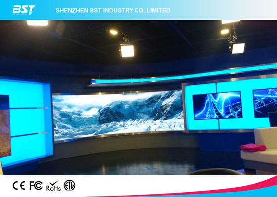 buy P5mm Indoor Curved LED Display screen, SMD2121 full color led screen for TV station online manufacturer