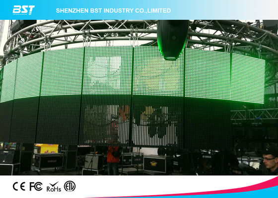 buy HD Flexible Video Led Display P7.81 Transparent Led Panel For Hotel / Bank online manufacturer