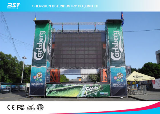 buy High Definition P15.625 Transparent LED Screen , Mobile Media Stage LED Display online manufacturer
