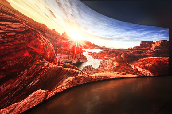 buy Visible Magnetic Design Flexible Led Display P2.5 Curved Advertising LED Screen For Conference online manufacturer