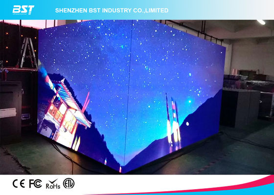 buy Seamless Splici Indoor LED Video Walls , Large LED Display Panels P3mm 90 Degree Angle online manufacturer