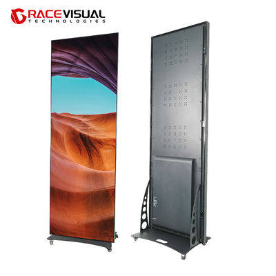 buy P2.5mm indoor 640mmx1920mm indoor LED Poster with wheel base / casade controller online manufacturer