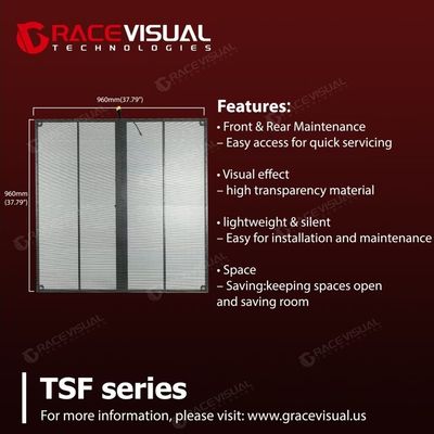 buy TSF Series P3.9-7.8mm Transparent LED Screen – 1000x1000mm, High Refresh Rate 3840Hz, Customizable Indoor Fixed Installation, Aluminum Frame online manufacturer