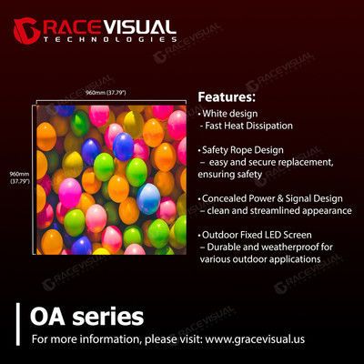buy OA Series | Outdoor Fixed LED Display – P5.7mm, 960×960mm, Ultra-Bright 6000–10000nits For Impactful Advertising online manufacturer