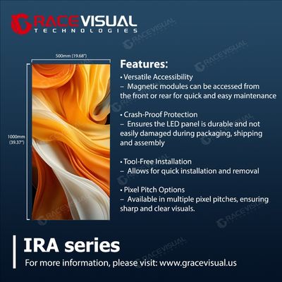 buy IRA Series P3.91 Indoor Rental Full Color 500x1000mm 7680Hz High Refresh Rate LED Display online manufacturer