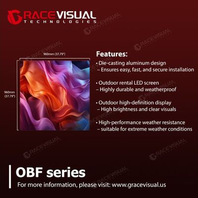 buy ≥5500nits HD Resolution Outdoor LED Display Panel – OBF Series Slim Die-Cast Design for Wall Ceiling and Pillar Installations online manufacturer