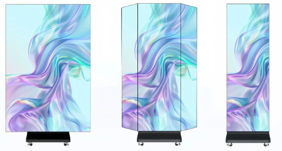 Triple-Foldable LED Poster Display: Portable, Seamless & Brilliance